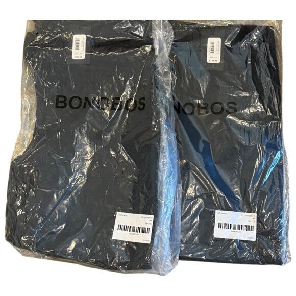 2 Bonobos Men's The Anywhere Pant  Jet Black Tapered Leg Snap Drawstring Size La - Picture 2 of 8